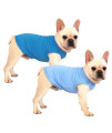 Sychien Dog Blank Blue Shirt,Boy Girl Dogs Medium Tee Shirts,Plain French Bulldog T-Shirt,M Blue Royal
