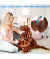 Pet Grooming Brush, Double Sided Shedding Comb and Dematting Undercoat Rake Comb for Dogs & Cats, Dog Grooming Rakes Tools for Mats & Tangles Removing, Safe, Effective, Extra Wide, Comfort