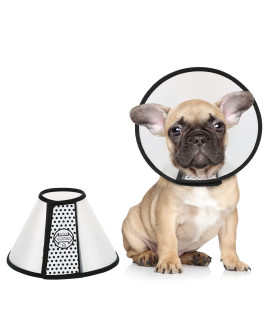 Dcezaetn Dog Cone Adjustable Pet Cone Dog Recovery Collar Comfy Soft Dog Cone Collar For After Surgery Elizabethan Collar Safety Practical Neck Cove Wound Healing For Largemediumsmall Dogs Cat (S)