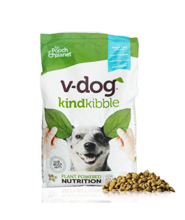 V-dog Vegan Kibble Dry Dog Food, 24 LB, with Plant Based Protein and Essential Nutrients