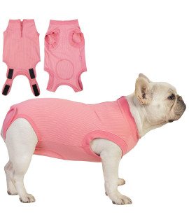 Wabdhaly Dog Surgery Recovery Suit,Small Suit For Female Spay Male Dogs Surgical Recovery,Cover Wound,Stitches Body Suit,Blank Rose Xs