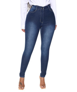 Kunmi Womens Classic High Waisted Skinny Stretch Butt Lifting Jeans Slim Fit Denim Pants