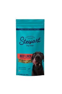 Stewart Freeze Dried Dog Treats, Beef Liver, Healthy, Natural, Single Ingredient, Grain Free Dog Treat, Liver Treats for Dogs, 16 Ounces, Resealable Pouch, Brown