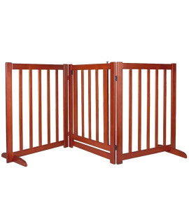 Freestanding Dog Gates Wooden pet gate with Walk Through Door, Folding Z Shape Dog Puppy Gate with 2PCS Support Feet pet Enclosure for Doorways, Stairs or House