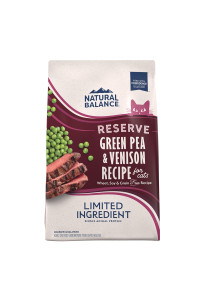 Natural Balance Limited Ingredient Reserve Grain Free Dry Cat Food, Green Pea & Venison Recipe, 4 Pounds