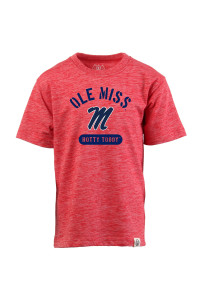 Wes And Willy Ncaa Kids Ss Cloudy Yarn Tee,Ole Miss Rebels,2T,Cherry