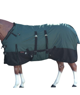 HILASON 600D Winter Waterproof Poly Horse Blanket Belly Wrap Hunter Green-72 Inches | Horse Blanket | Horse Blankets for Winter Waterproof | Horse Turnout Blanket | Horse Turnout
