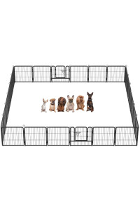 BestPet Dog Playpen Pet Dog Fence 24/ 32 /40 Height 8/16/24/32 Panels Metal Dog Pen Outdoor Exercise Pen with Doors for Large/Medium /Small Dogs,Pet Puppy Playpen for RV,Camping,Yard