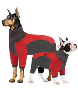 Aofitee Dog Pajamas, Warm Fleece Dog Sweater, Fullbody Dog Coat For Large Dogs, Winter Comfy Pullover Dog Pjs Onesie, Windproof Dog Apparel Cold Weather Clothes For Small Medium Large Dogs