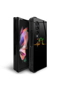 Tnxee Compatible With Samsung Galaxy Z Fold 3 5G Case,Elfin Heartbeat Night Glow Galaxy Z Fold 3 5G Cases For Boysmen,Four Corners Shockproof Non-Slip Soft Tpu Protective Case For Galaxy Z Fold 3 5G