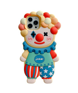 Yakvook For Iphone 12 Pro Max Case, Kawaii Clown Phone Cases 3D Silicone Cartoon Case Fun Apply To Iphone 12 Pro Max Cute Case Soft Rubber Shockproof Protective Case For Women Girls