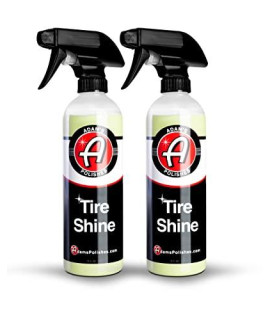 Adams Tire Shine 2-Pack - Easy To Use Spray Tire Dressing W Sio2 For Glossy Wet Tire Look Wno Sling Works On Rubber, Vinyl Plastic Usa Madea