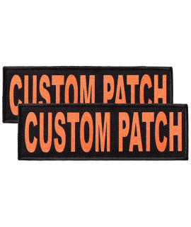 Dogline Custom Patch with Glitter Letters for Dog Vest Harness or Collar Customizable Bling Text Personalized Patches with Hook Backing Name Agility Service Dog ESA 2 Patches Y Peach Text
