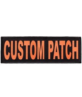 Dogline Custom Patch with Glitter Letters for Dog Vest Harness or Collar Customizable Bling Text Personalized Patches with Hook Backing Name Agility Service Dog ESA 1 Patch Z Peach Text