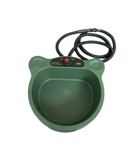 Heated Water Bowl for Cats?Heated pet Bowl, cat & Dog Outdoor Automatic Heated Water Bowl Large Capacity Winter Chicken Birds Animal Thermal-Bowl,Green