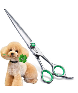 Fogosp Professional 8 Straight Dog Grooming Scissors Long Large Grooming Shears For Dogs Pet Japan 440C Right Handed Dog Hair Cutting Scissors For Poodle