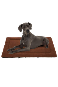 Veehoo Soft Dog Bed Mat, Washable Plush Dog Crate Pad Mat, Fluffy Comfy Kennel Pad Anti-Slip Pet Sleeping Mat For Large Dogs And Cats, 59X375 Inch, Brown