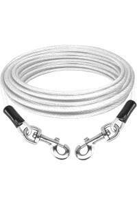 Pnbo Dog Tie Out Cable 10202733Ft Dog Runner For Yard Steel Wire Dog Leash Cable With Durable Superior Clips,Dog Chains For Outside Dog Lead For Large Dogs Up To 135Lbs