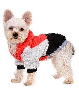 Chihuahua Sweater, Winter Dog Clothes For Small Dogs, Fleece Dog Hoodie Clothes Outfit, Cute Warm Puppy Sweater Pet Doggie For Yorkie Teacup, Cat Apparel (Medium)