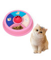 Wridaba Interactive Cat Treat Puzzle, Puzzle Feeders For Cats, Slow Feeders And Treat Dispensing Toy, Cat Stimulation Toy For Kitten Training Perfect (Pink Puzzle Platedispenser Ballled Ball)