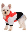 Sebaoyu Dog Sweaters For Small Dogs, Fleece Dog Hoodie Clothes, Winter Cute Warm Plaid Leopard Puppy Chihuahua Sweater, Pet Doggie Sweatshirt For Yorkie Teacup, Cat Apparel (Red, X-Small)
