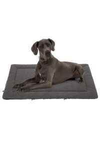 Veehoo Soft Dog Bed Mat, Washable Plush Dog Crate Pad Mat, Fluffy Comfy Kennel Pad Anti-Slip Pet Sleeping Mat For Large Dogs And Cats, 59X375 Inch, Grey