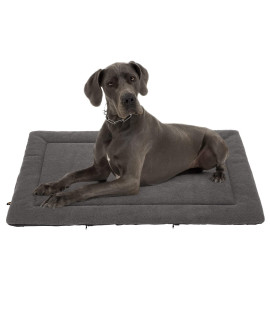 Veehoo Soft Dog Bed Mat, Washable Plush Dog Crate Pad Mat, Fluffy Comfy Kennel Pad Anti-Slip Pet Sleeping Mat For Large Dogs And Cats, 59X375 Inch, Grey