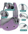 PetAmi Dog Sling Carrier for Small Dogs, Puppy Carrier Sling Purse, Pouch Carrying Bag to Wear Medium Cat, Adjustable Crossbody Pet Sling Travel, Breathable, Poop Bag Dispenser, Max 10 lbs, Purple