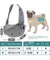PetAmi Dog Sling Carrier for Small Dogs, Puppy Carrier Sling Purse, Pouch Carrying Bag to Wear Medium Cat, Adjustable Crossbody Pet Sling Travel, Breathable Mesh, Poop Bag Dispenser, Max 10 lbs, Gray