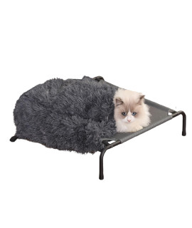 CZPET Elevated Cat Bed Puppy Hammock Raised Cooling Bed Portable Indoor and Outdoor Pet Bed Washable Breathable Mesh Bed Stable Pet Bed (Pet Bed+Blanket)