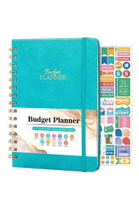 Budget Planner - Budget Book With Bill Organizer And Expense Tracker, 61 X 825, 12 Month Undated Finance Planneraccount Book To Take Control Of Your Money, Start Anytime - Green