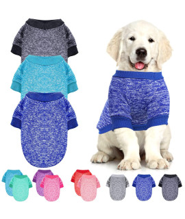 9 Pieces Pet Dog Clothes Dog Sweater For Small Dogs Warm Soft Pup Dog Shirt Winter Clothes For Puppy Dogs Girl Or Boy (Medium)