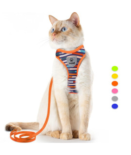 Supet Cat Harness And Leash Escape Proof For Walking, Adjustable Cat Vest Harness And Leash Set For Large And Small Cats Kittens