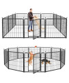 Kfvigoho Dog Playpen Outdoor 12 Panels Heavy Duty Dog Pen 40 Height Puppy Playpen Indoor Anti-Rust Exercise Fence With Doors For Largemediumsmall Pet Play For Rv Camping Yard