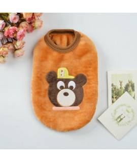 Rebaba Warm Fleece Dog Vest Puppy Sweater, Pet Fall Winter Soft Warm Clothes Shirt Vest For Small Dogs Kitten Chihuahua Yorkies(Xxxs-Naughty Bear)