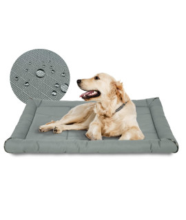 Miguel Outdoor Waterproof Dog Bed For Metal Dog Crates Water-Resistant Ripstop Oxford All Weather Pet Mat Heavy Duty Durable Easy Clean Travel Indoor Outdoor Puppy Bed(42Inch Dog Crate,Gray)