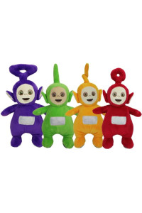 Multipet Plush Dog Toy Squeakers and Crinkle (Teletubbies (4 Pack))