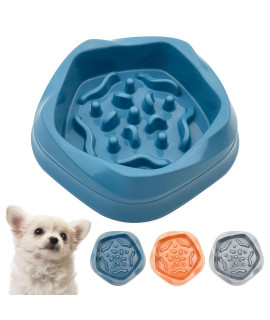 Vannon Slow Feeder Dog Bowls Anti-Choking Puppy Bowl Durable Dog Dish Bloat Stop Dog Food Bowls Puzzle Feeders For Puppy And Small Dogs, Non Slip, Non Toxic, Bpa Free, 2 Cups, Blue