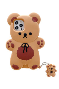 Sgvahy Case Compatible With Iphone 14 Plus Case Kawaii Phone Cases Creative Cartoon Bear Iphone Case Cute Shockproof Protective Case Cover With Keychain