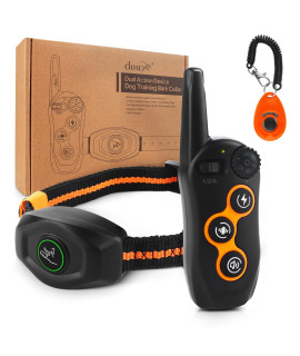 Bark Collar - Automatic Bark And Dog Training Collar Combo With Remote ,Control Range 1300Ft, With 3 Training Modes And 99 Adjustable Levels Dog Collars ,Suitable For Puppies From 9-26 Lbs