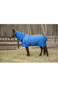 Tuffrider 600 D Comfy Winter Medium Weight Turnout Blanket Wcombo Neck- 200 Gms- Palace Blue- 72