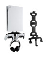 Ps5 Wall Mount, Wall Bracket For Playstation 5 (Disc And Digital Edition) With Detachable Controller Holder Headphone Hanger, Stealth Mount For Ps5, Black