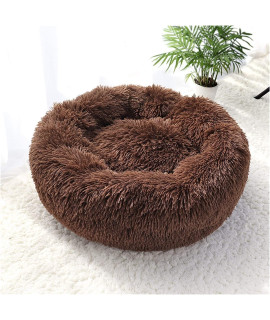 Adilaidun Cat Beds For Indoor Cats - Cat Bed Washable 2024 Inches, Anti Anxiety Round Fluffy Plush Faux Fur Cat Bed, Thick Bottom Keep Pets Off The Cold Tile, Fits Up To 1525 Lbs Pets