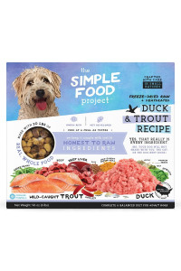 Simple Food Project - Duck Trout Recipe - Freeze Dried Raw Food For Dogs - 6Lb