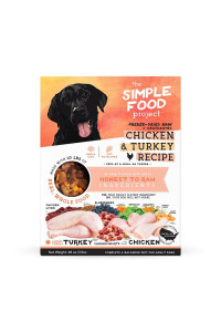 Simple Food Project - Chicken Turkey - Freeze Dried Raw Food For Dogs - 3Lb