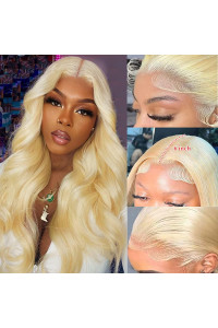 Duchess 613 Lace Front Wig Human Hair - 13X6 Body Wave Blonde Lace Front Wigs Human Hair For Women With Baby Hair - 150% Density Hd Pre Plucked Lace Frontal Wigs Human Hair - 18Inch