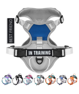 WENDISI No Pull Dog Harness, Reflective Dog Vest Harness with Front & Back 2 Leash Clips, Oxford Pet Harness Adjustable Soft Padded Dog Vest with Easy Control Handle for Small Medium Large Dogs