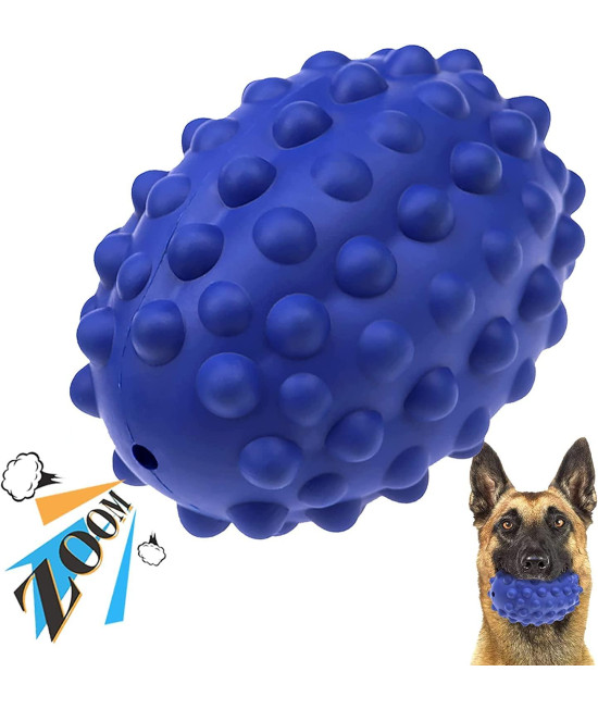 Babezdog Dog Chew Toys Interactive Dog Toys For Aggressive Chewers Large Breed Indestructible Dog Toys, Natural Rubber Made And Squeaky Design, Tough Dog Toys For Large Medium Dogs, Navy Blue