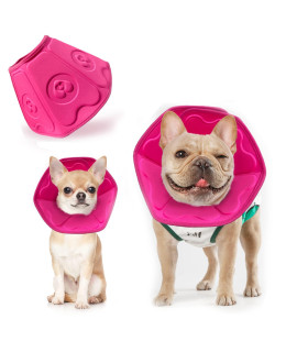 Soft Dog Cone For Small Dogs Alternative After Surgery, Pink Cat Recovery Cones To Stop Licking, Comfy Elizabethan Collar For Small Dogs (M)