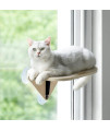 Mewoofun Cat Window Perch Hammock With Climbing Steps And Scratching Post Wooden Window Mounted Cat Bed For Indoor Cats (1 Cat Perch)